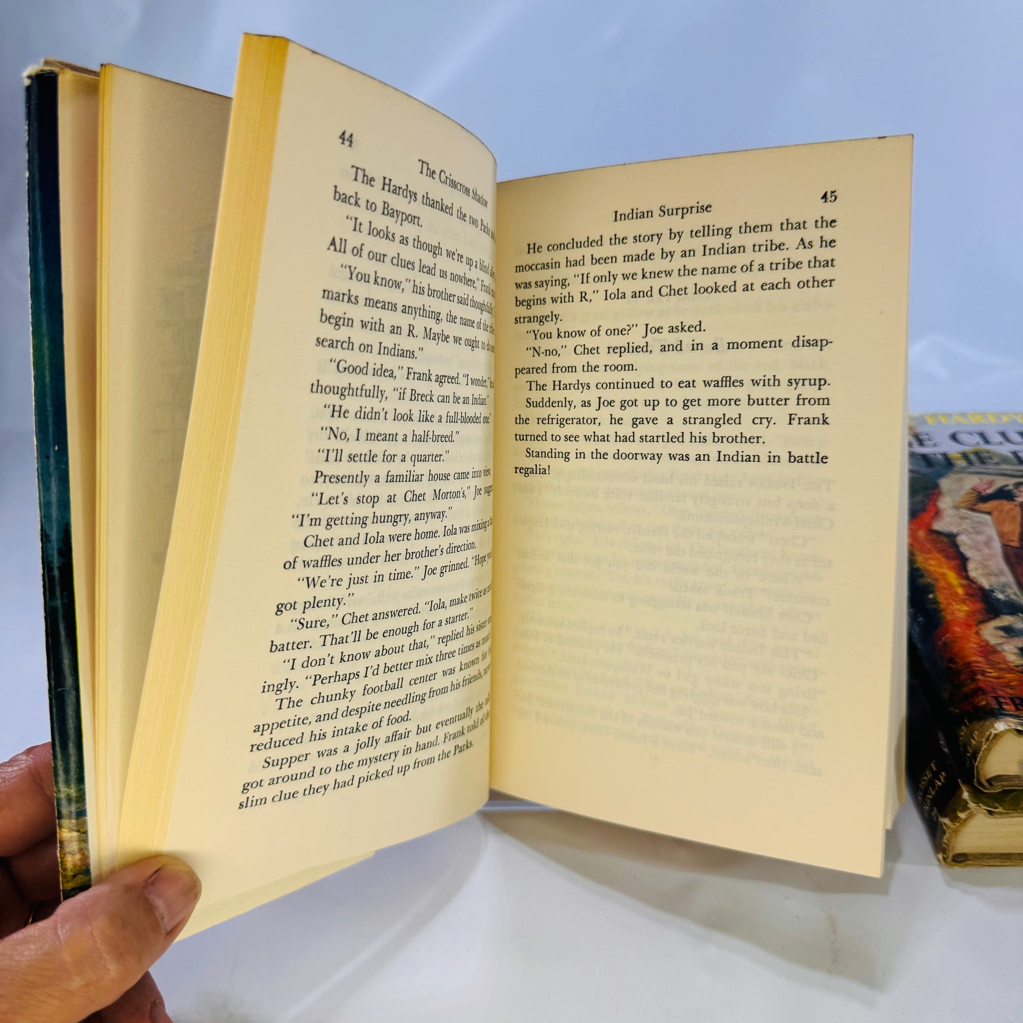 Three Hardy Boys Books by Franklin W. Dixon The Crisscross Shadow The Secret of the Lost Tunnel, The Clue in the Embers Grosset and Dunlap