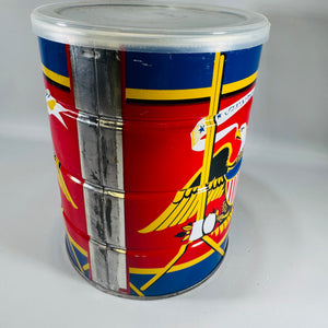 Vintage Chase & Sanborn Centennial Coffee Tin — 2 lb Patriotic Eagle Design, Red White Blue, 1960s Advertising Tin
