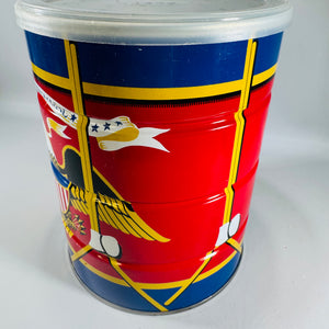 Vintage Chase & Sanborn Centennial Coffee Tin — 2 lb Patriotic Eagle Design, Red White Blue, 1960s Advertising Tin
