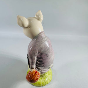 Beswick Beatrix Potter's Pigling Bland Figurine — F. Warne & Co. Copyright 1956, Beswick England, Variation 1 Purple Jacket