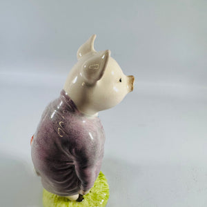 Beswick Beatrix Potter's Pigling Bland Figurine — F. Warne & Co. Copyright 1956, Beswick England, Variation 1 Purple Jacket