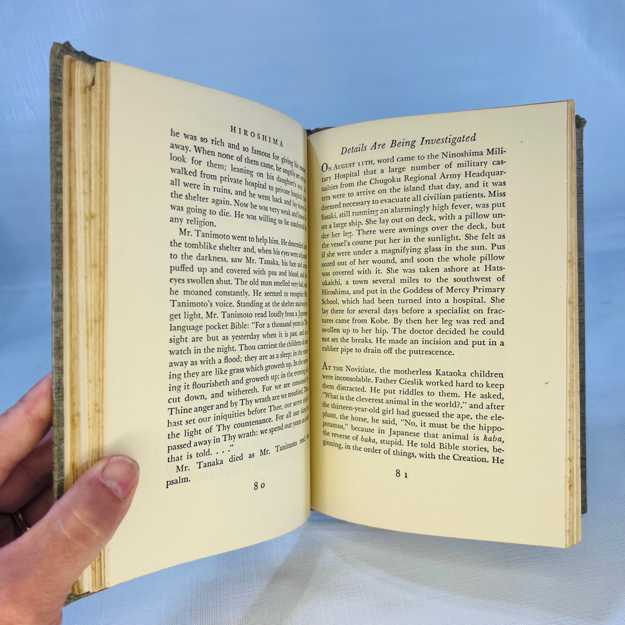 Hiroshima by John Hersey 1946 published by Alfred A. Knopf A Borzi Book