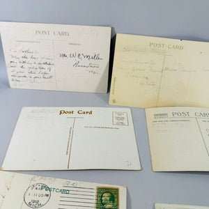 Vintage Postcard Bundle – 7 Cards – Birthday Greetings, Handwritten, Early 1900s Ephemera