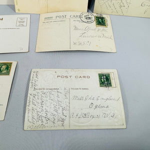 Vintage Postcard Bundle – 7 Cards – Birthday Greetings, Handwritten, Early 1900s Ephemera
