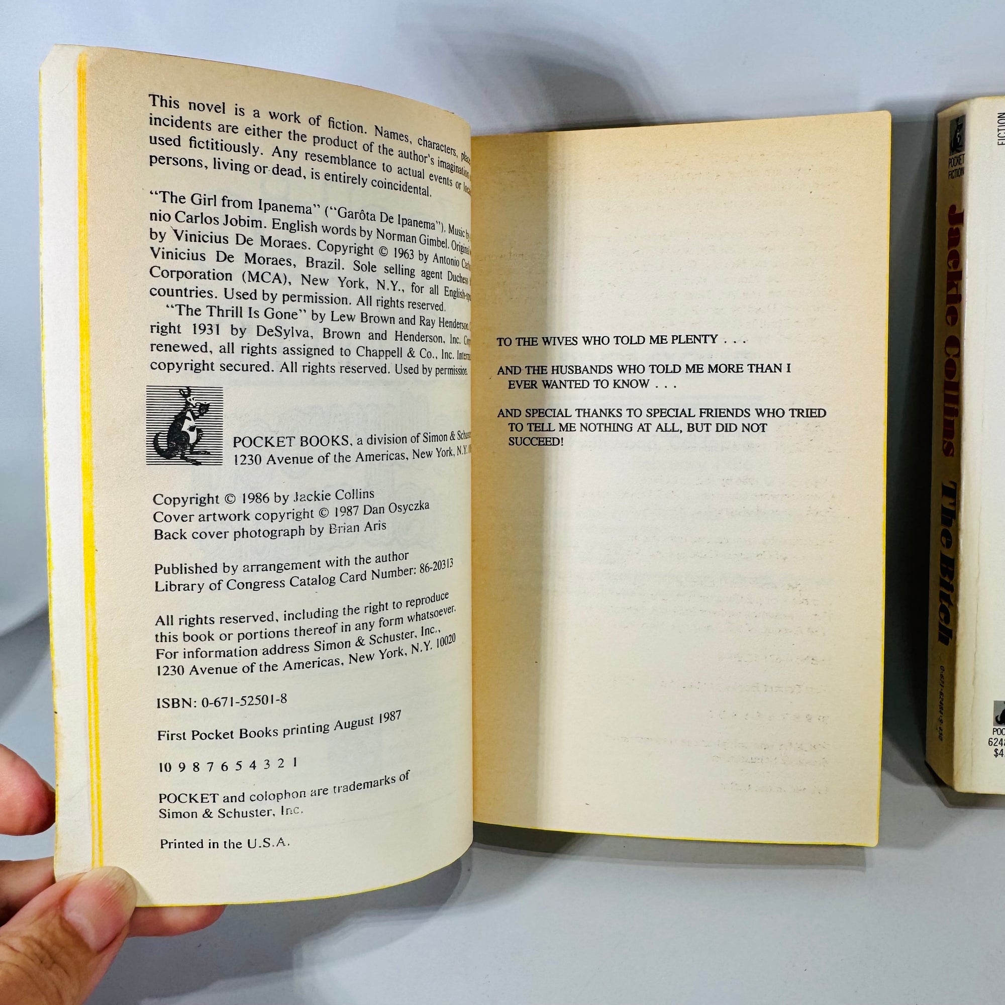 Vintage Jackie Collins Paperback Bundle — The Bitch (1984) & Hollywood Husbands (1987) — Glamour, Scandal & Fame, Romantic Suspense / Celebrity Drama