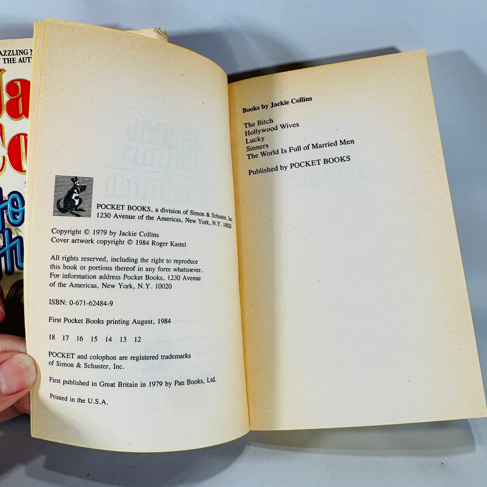 Vintage Jackie Collins Paperback Bundle — The Bitch (1984) & Hollywood Husbands (1987) — Glamour, Scandal & Fame, Romantic Suspense / Celebrity Drama