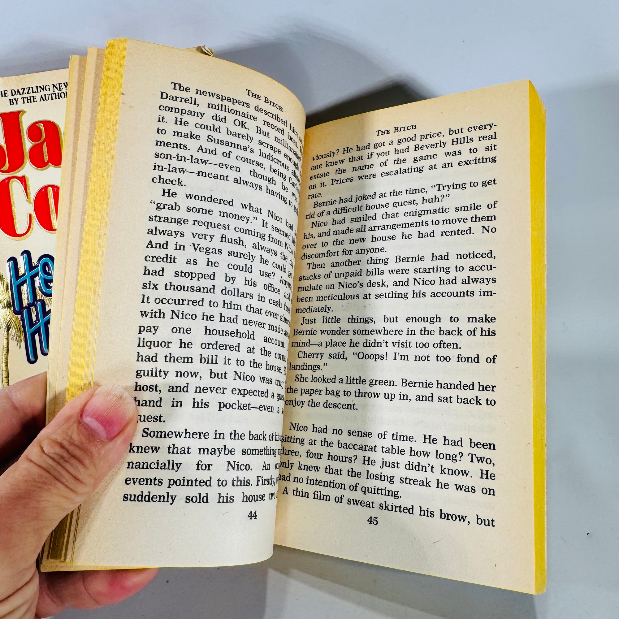 Vintage Jackie Collins Paperback Bundle — The Bitch (1984) & Hollywood Husbands (1987) — Glamour, Scandal & Fame, Romantic Suspense / Celebrity Drama