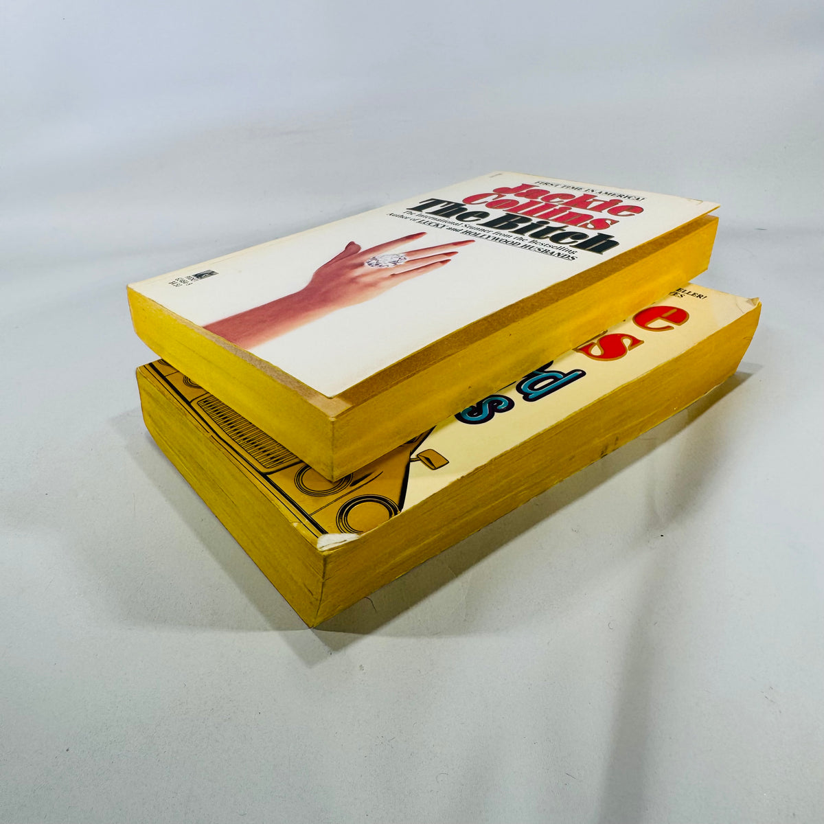 Vintage Jackie Collins Paperback Bundle — The Bitch (1984) & Hollywood Husbands (1987) — Glamour, Scandal & Fame, Romantic Suspense / Celebrity Drama