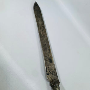 Antique William Beckett & Co Sheffield Carving Knife – Victorian Era, Stag Horn Handle