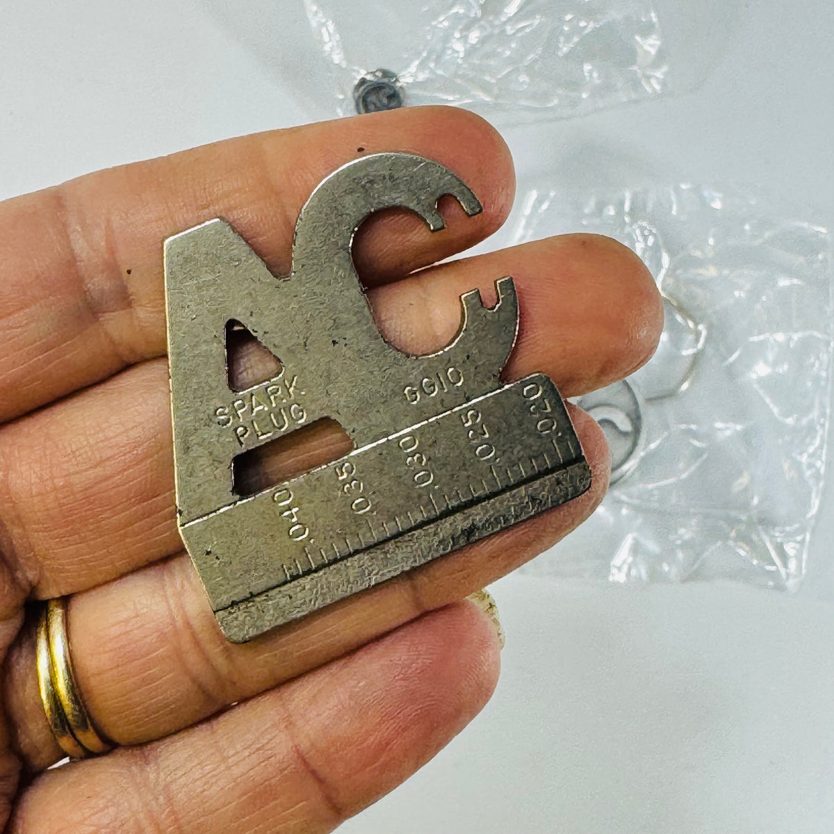 AC Delco Vintage Promotional Collectible Bundle — Keychain, Gauge, Spark Plug