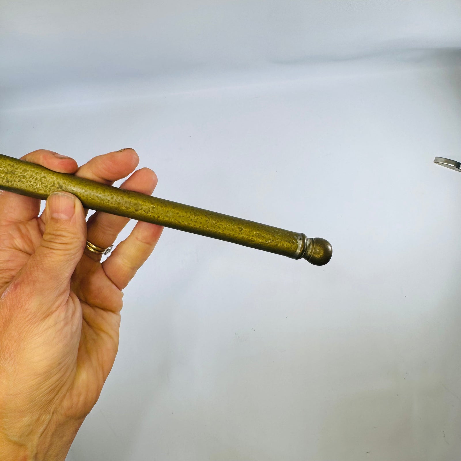 Vintage Brass Ladle Dipper, Hand-Forged Long Handle