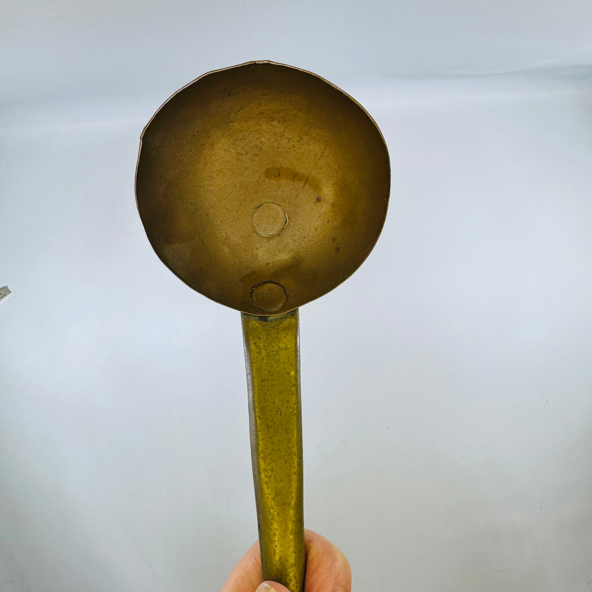 Vintage Brass Ladle Dipper, Hand-Forged Long Handle