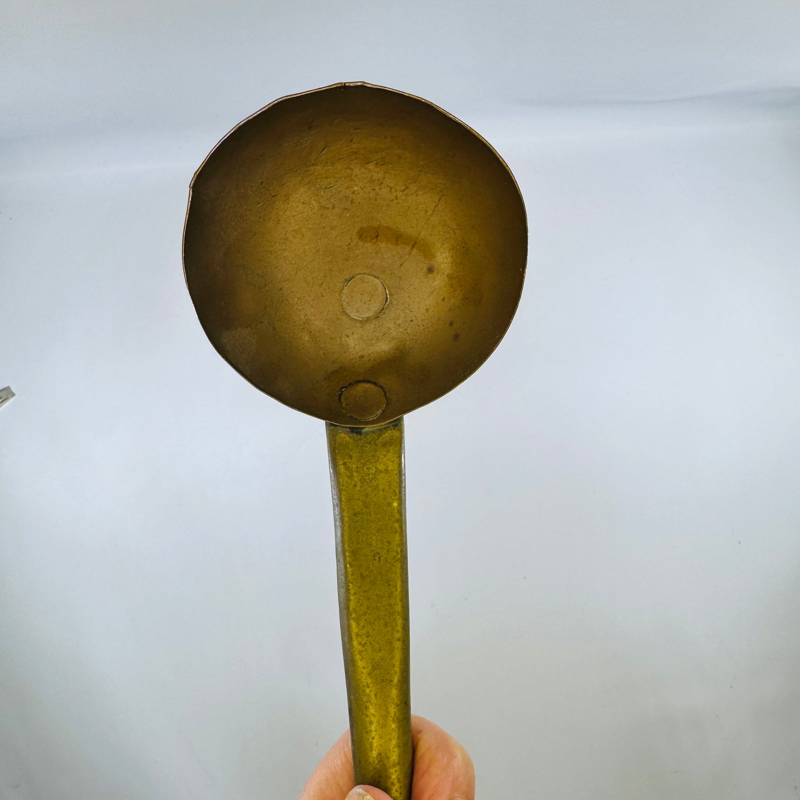 Vintage Brass Ladle Dipper, Hand-Forged Long Handle