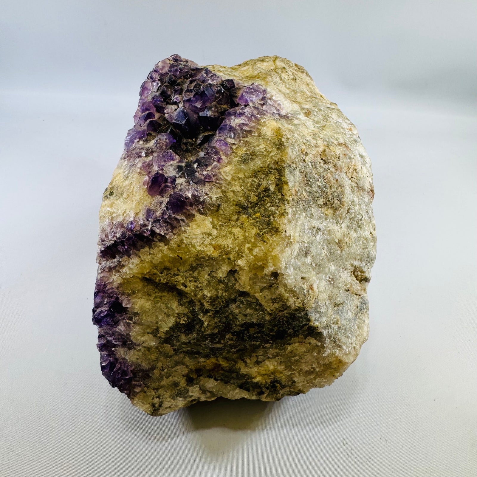 Natural Purple Fluorite Crystal Specimen on Matrix, Collector-Grade Display Piece
