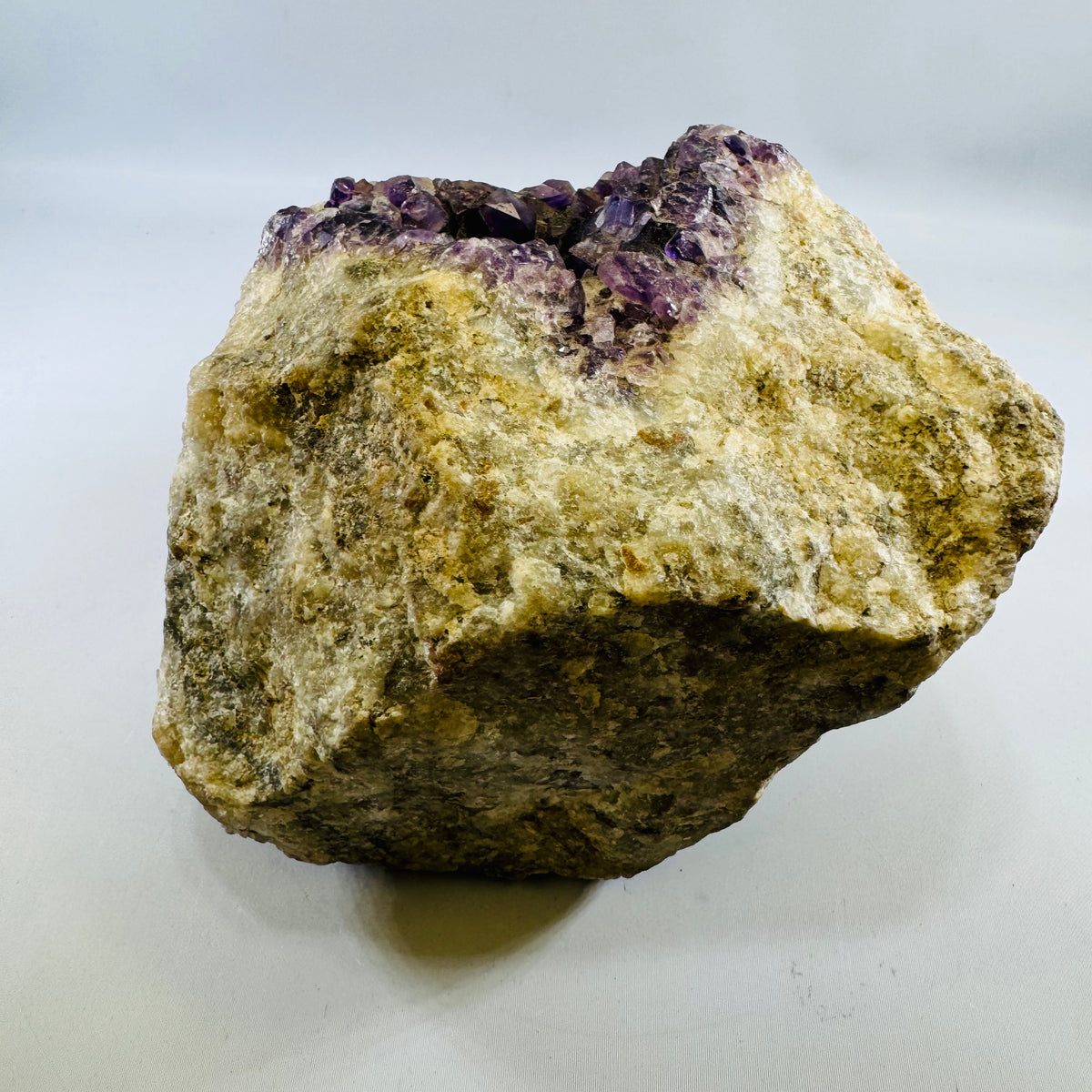 Natural Purple Fluorite Crystal Specimen on Matrix, Collector-Grade Display Piece