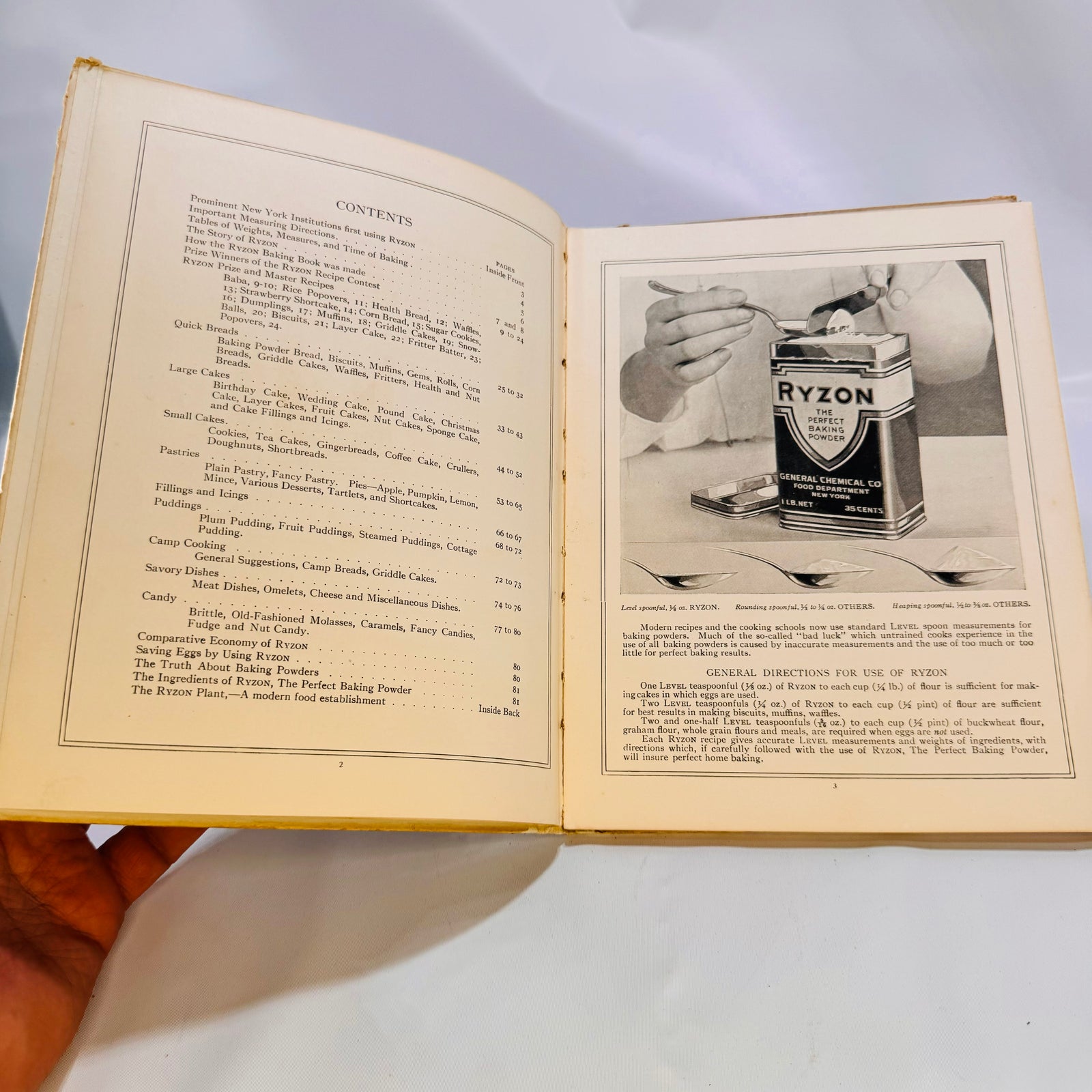 Ryzon Baking Book by Marion Harris Neil 1916 General Chemical Company