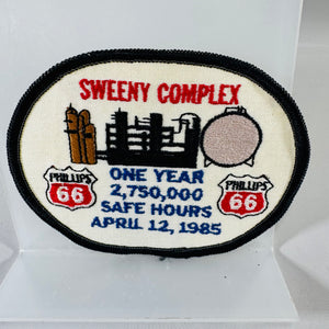 Vintage Phillips 66 Sweeny Complex Safety Award Patch Bundle, 1985 Set