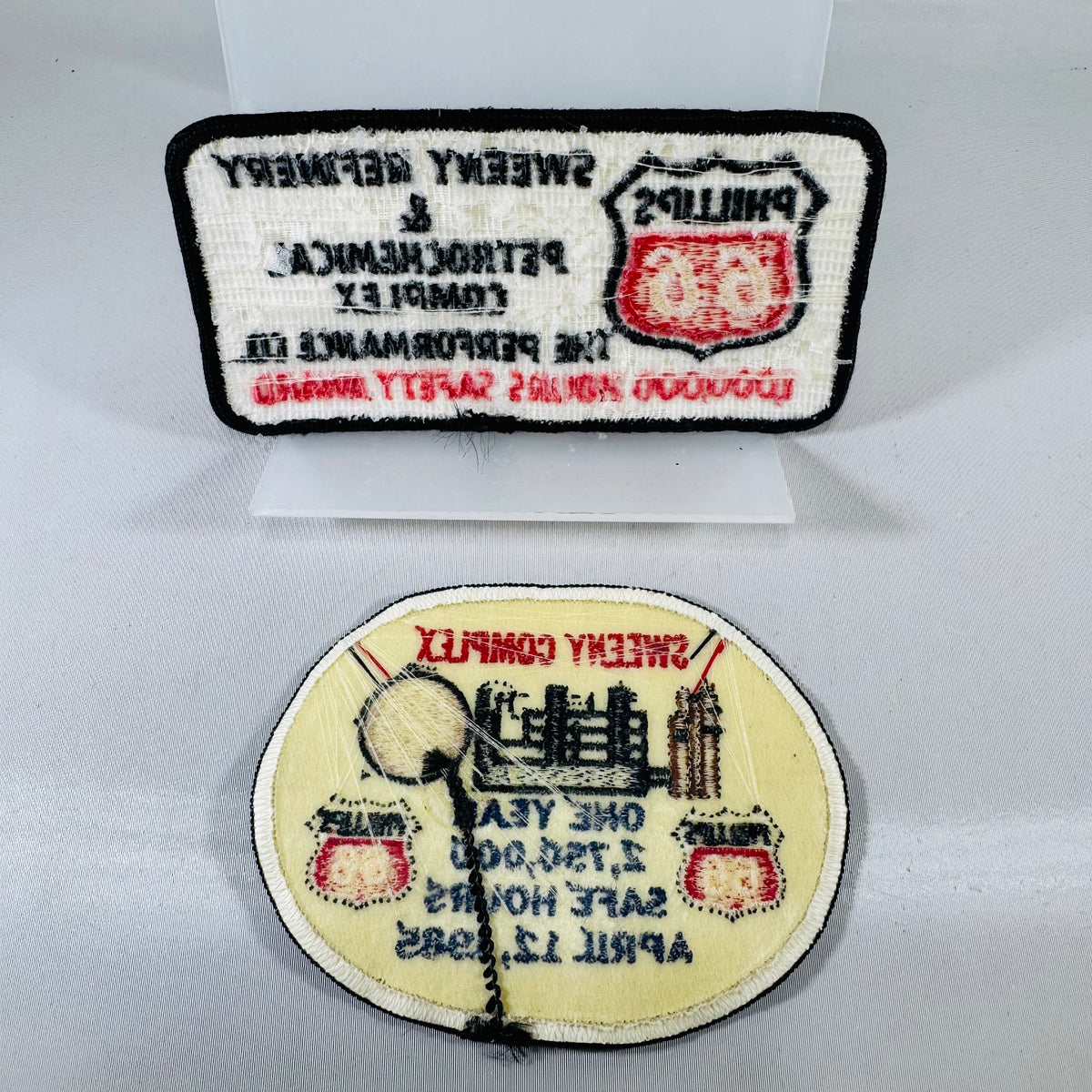 Vintage Phillips 66 Sweeny Complex Safety Award Patch Bundle, 1985 Set