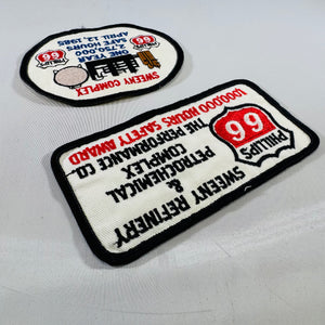 Vintage Phillips 66 Sweeny Complex Safety Award Patch Bundle, 1985 Set