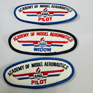 RC Model Aeronautics Vintage Patch Bundle: AMA Pilot, Widow & Futaba