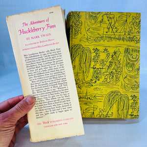 The Adventures of Huckleberry Finn by Mark Twain illustrated by Baldwin Hawes 1947 A Rainbow Classic The World Publishing Company