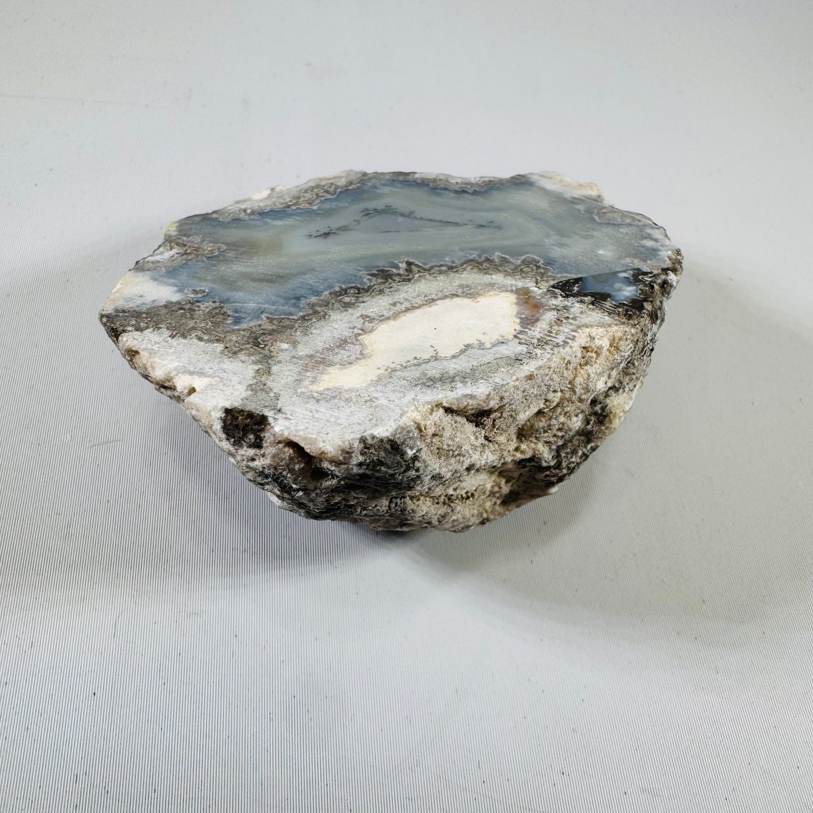 Banded Eye Agate Geode Specimen — 3" Polished Display Piece