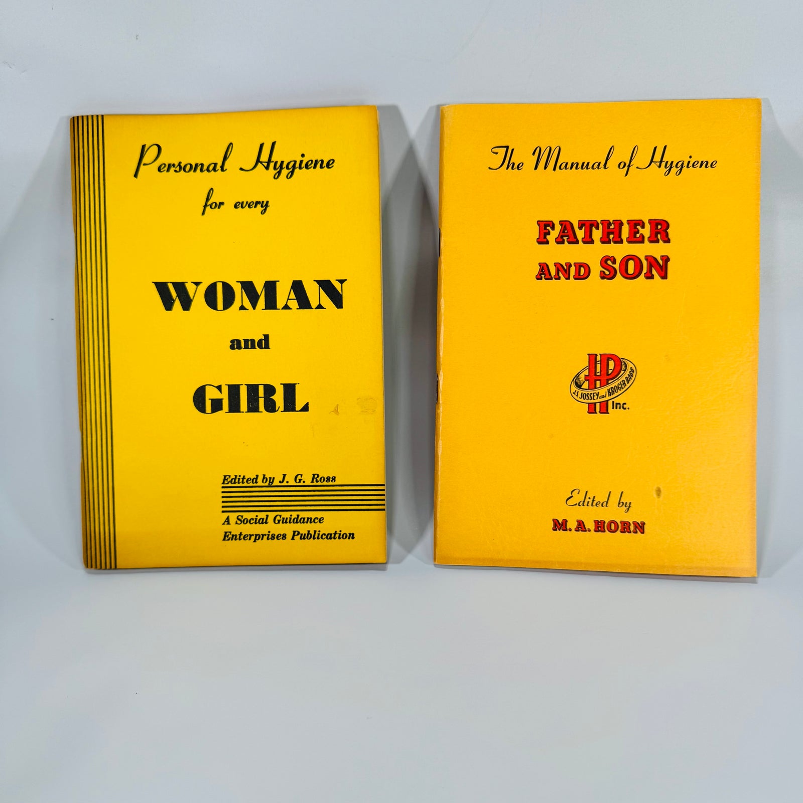 Vintage Social Guidance Book Bundle — Personal Hygiene for Every Woman and Girl (1958) & Manual of Hygiene for Father and Son (1949) — Ross & Horn | Mid-Century Health Education, Social Guidance