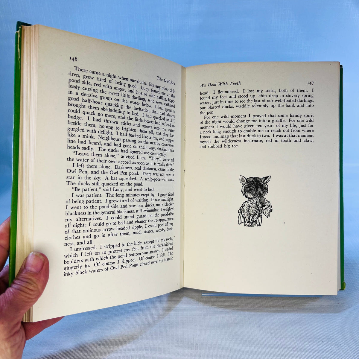The Owl Pen by Kenneth McNeil Wells woodcuts by Lucille Oille 1947 J.M. Dent & Sons