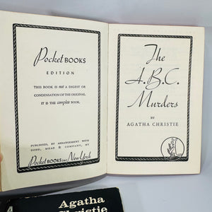 Vintage Agatha Christie Mystery / Detective Fiction Book Bundle — 5 Classic Paperbacks (1950s–1960s) — Hercule Poirot | Mid-Century Pocket & Dell Books