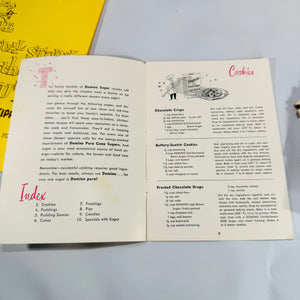 Vintage Retro Kitchen & Cooking Book Bundle — Knox Gel-Cookery (1962), Domino Sugar, Skippy Peanut, Jell-O Hostess Guide, Proof of the Pudding — 5-Piece Lot