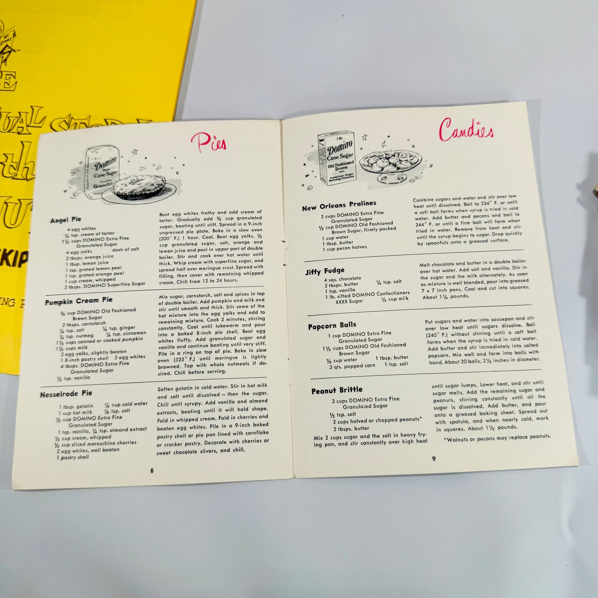 Vintage Retro Kitchen & Cooking Book Bundle — Knox Gel-Cookery (1962), Domino Sugar, Skippy Peanut, Jell-O Hostess Guide, Proof of the Pudding — 5-Piece Lot