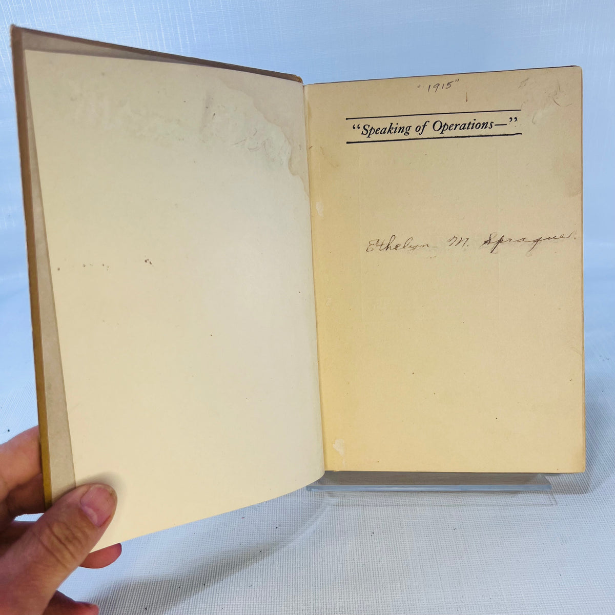 Speaking of Operations Irvin S. Cobb illustrations by Tony Sarg 1915 George H. Doran Company