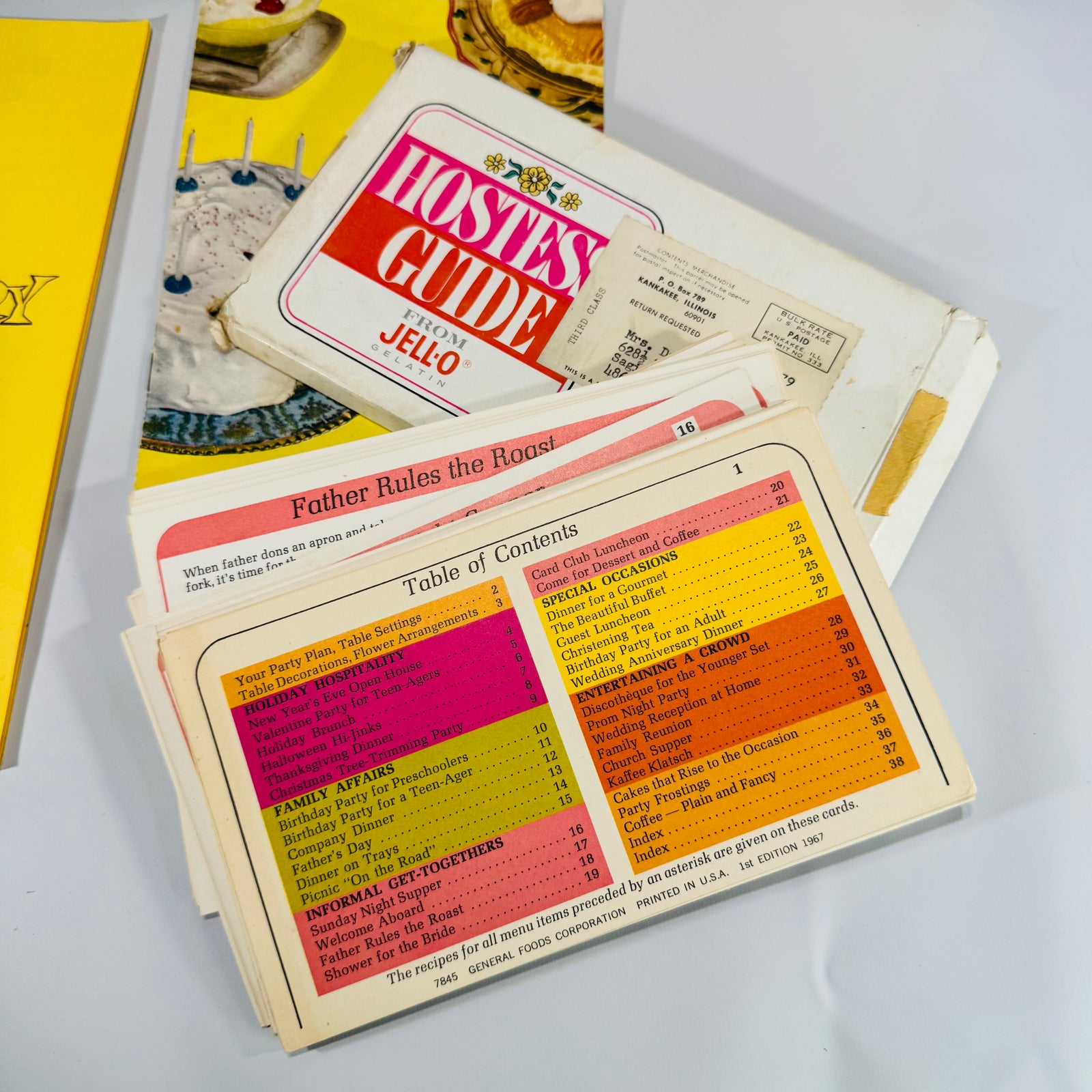 Vintage Retro Kitchen & Cooking Book Bundle — Knox Gel-Cookery (1962), Domino Sugar, Skippy Peanut, Jell-O Hostess Guide, Proof of the Pudding — 5-Piece Lot