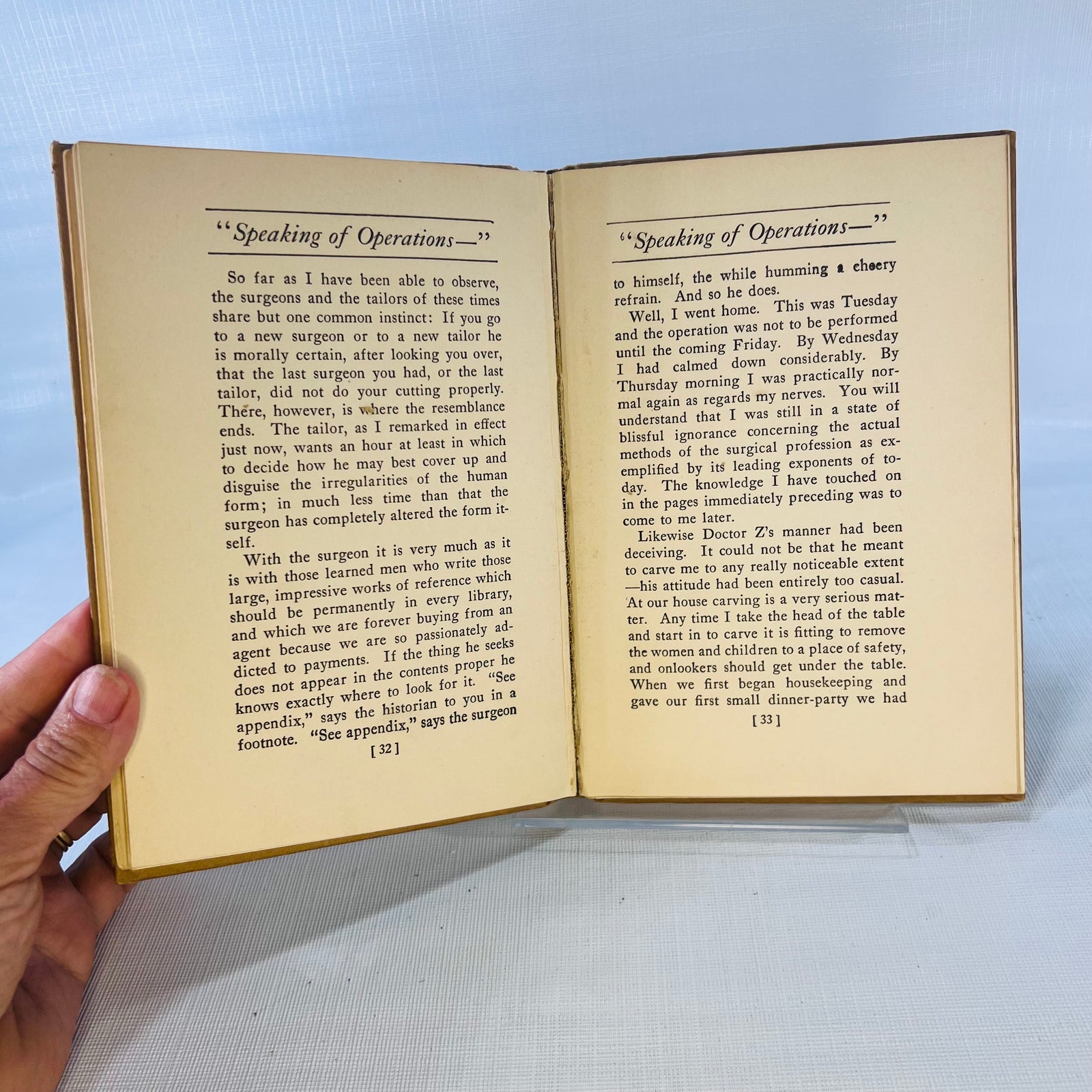 Speaking of Operations Irvin S. Cobb illustrations by Tony Sarg 1915 George H. Doran Company