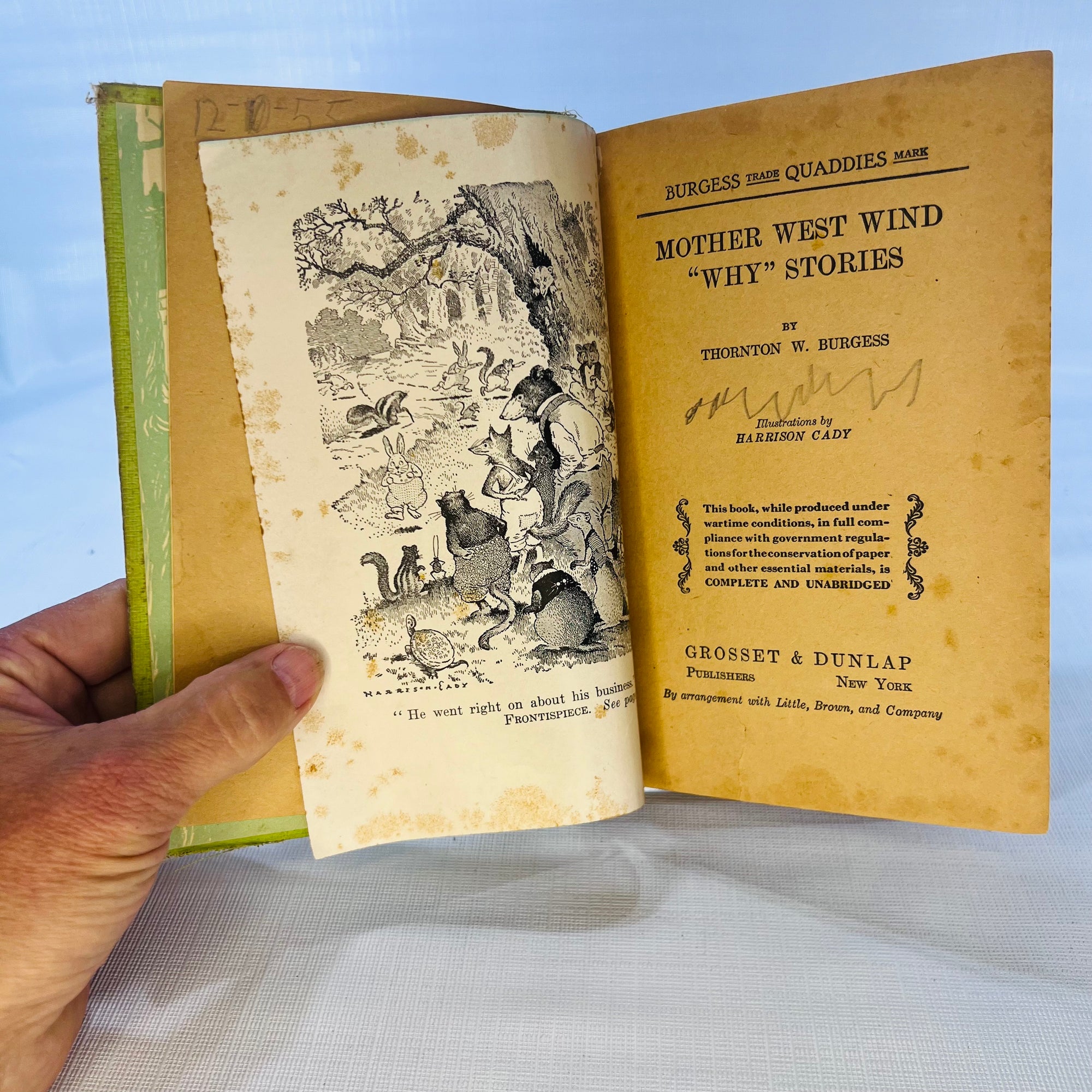 Mother West Wind Why Stories by Thornton  W. Burgess 1915 Grosset & Dunlap