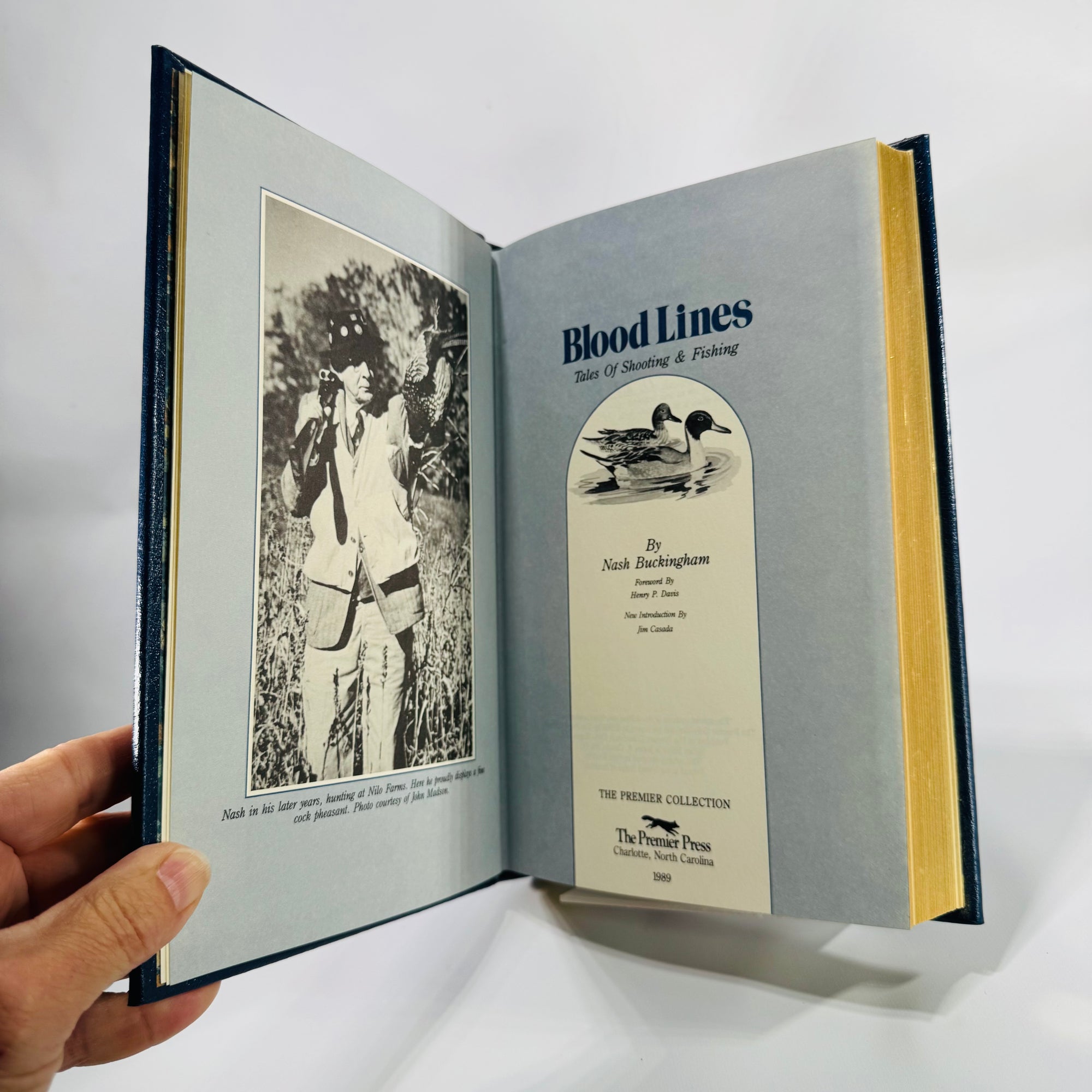 Blood Lines (1989 Limited Edition) — Nash Buckingham | Leather-Bound, Gilt Edges, Hunting & Fishing Sporting Essays