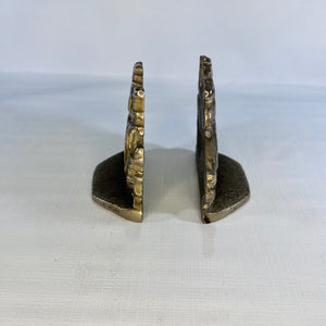 Cast Iron Schooner Pair of Bookends with Sails Vintage Library Decor