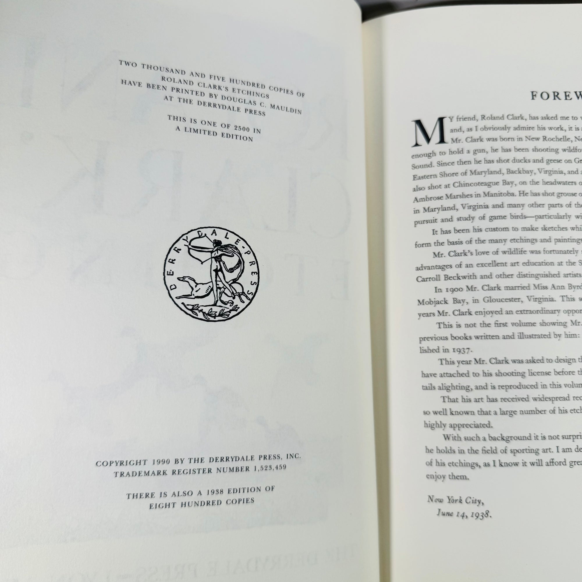 Roland Clark’s Etchings (1990 Limited Edition) — Derrydale Press | Sporting Art & Wildlife Etchings, Fine Press Portfolio