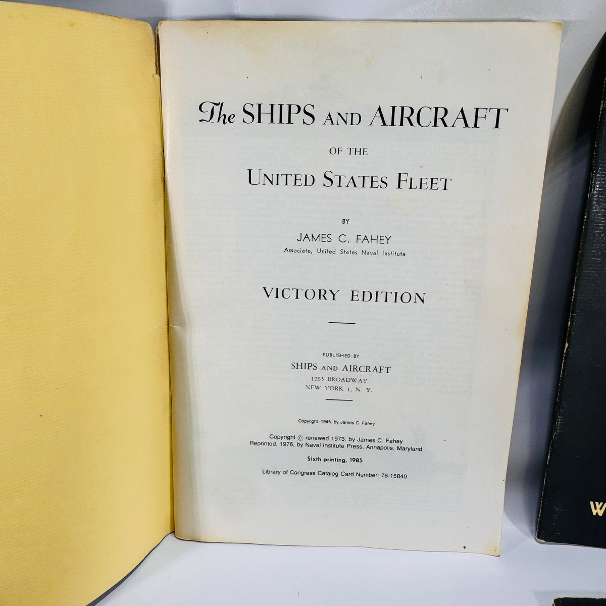 The Ships and Aircraft of the U.S. Fleet – Fahey’s Victory Edition AS FOUND 4-Book Box Set (1985, Naval Institute Press)