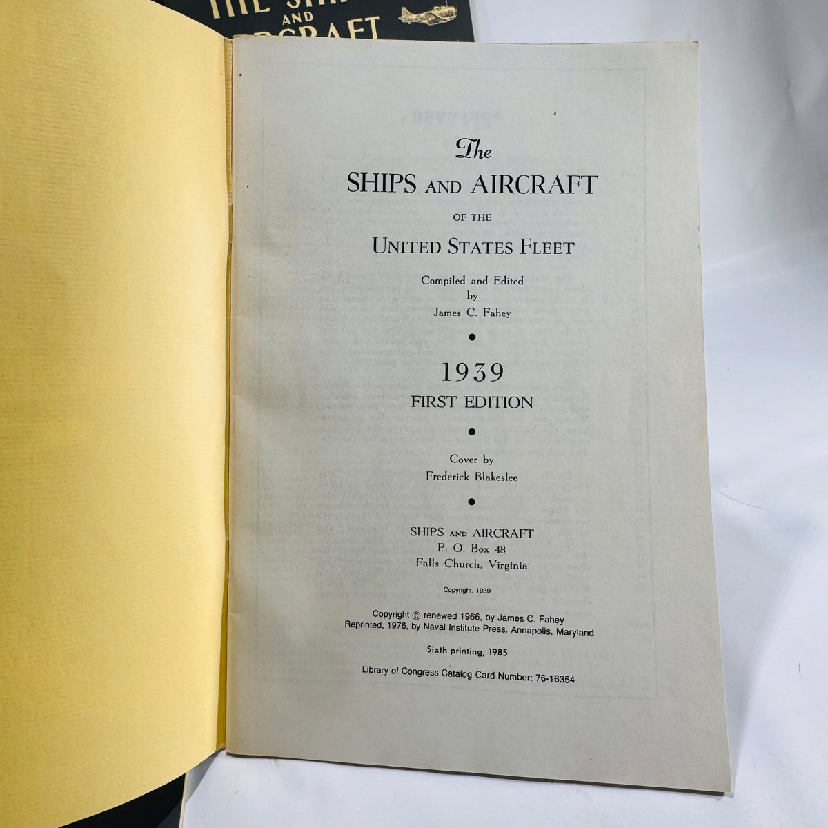 The Ships and Aircraft of the U.S. Fleet – Fahey’s Victory Edition AS FOUND 4-Book Box Set (1985, Naval Institute Press)