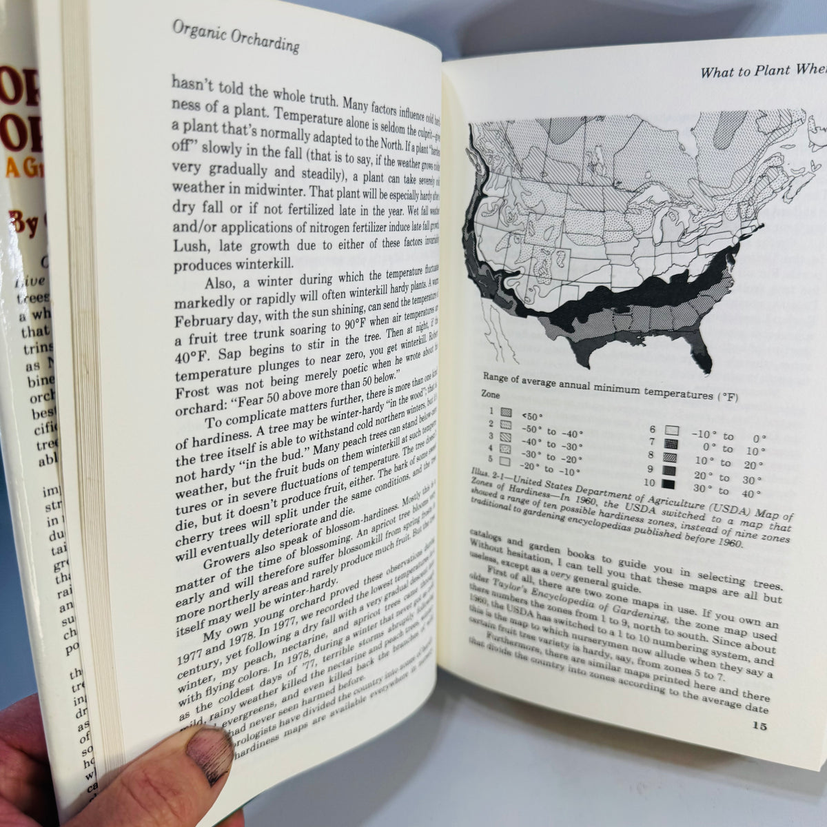 Organic Orcharding: A Grove of Trees to Live In — 1981 Hardcover with Vintage Patch