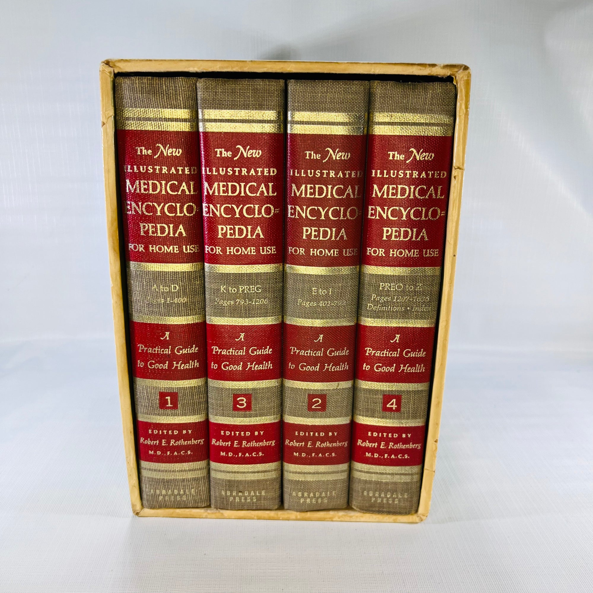 The New Illustrated Medical Encyclopedia for Home Use Volume One thru Four 1970 Box Set