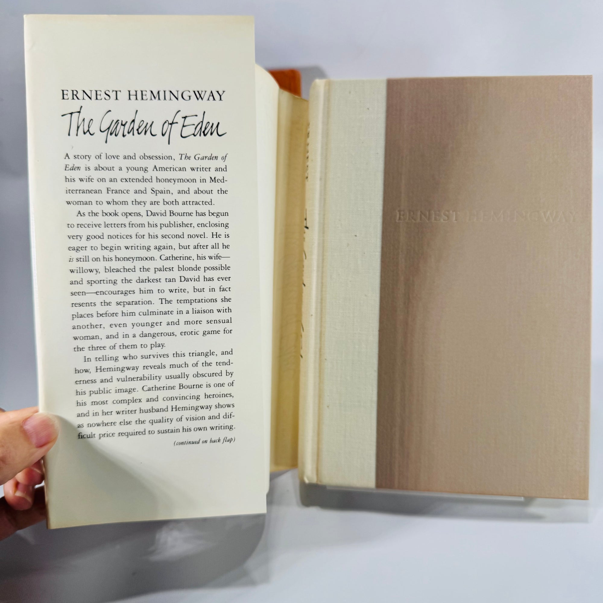 Ernest Hemingway 2-Book Bundle — A Moveable Feast (1964) + The Garden of Eden (1986, DJ) | Classic Literature / Literary Fiction