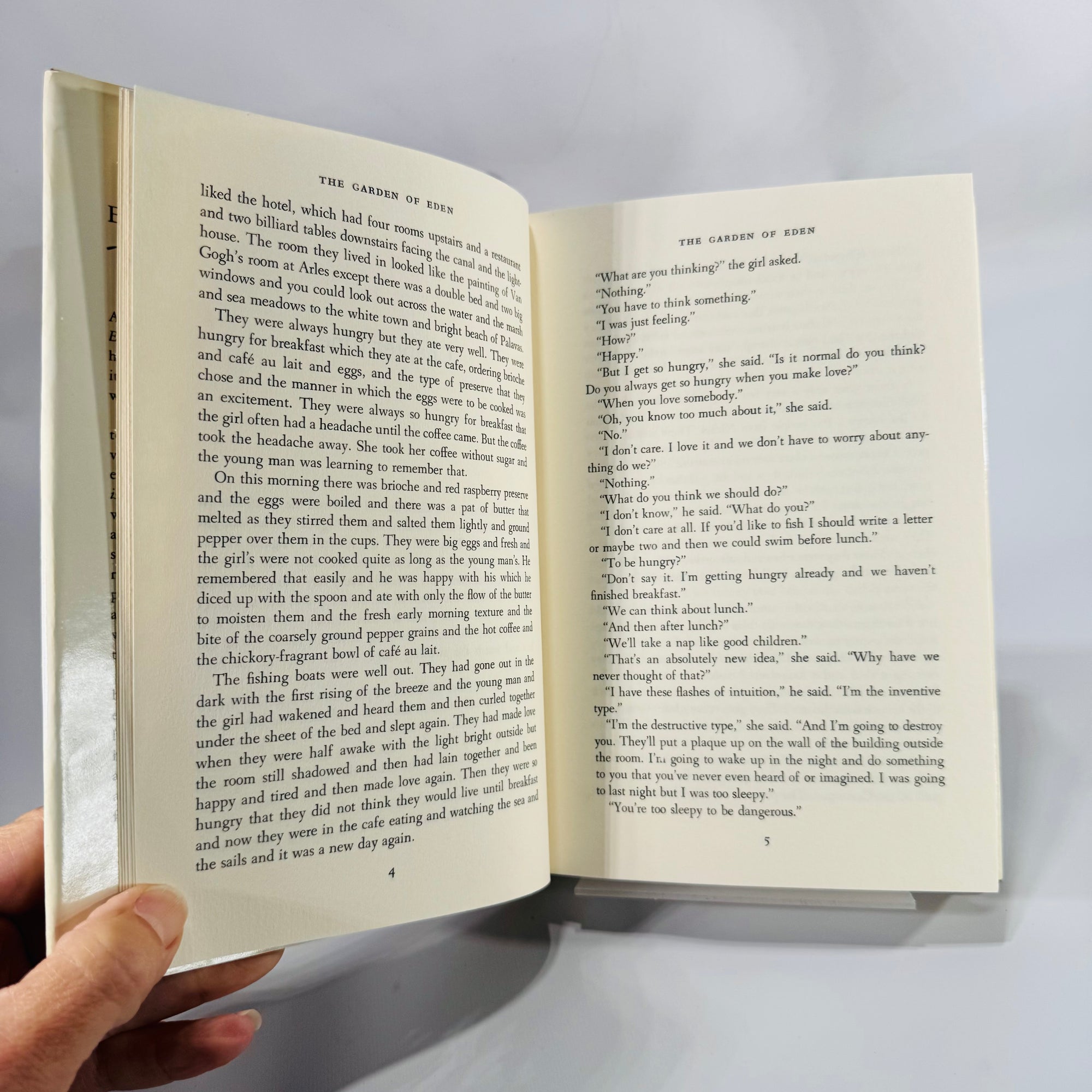 Ernest Hemingway 2-Book Bundle — A Moveable Feast (1964) + The Garden of Eden (1986, DJ) | Classic Literature / Literary Fiction