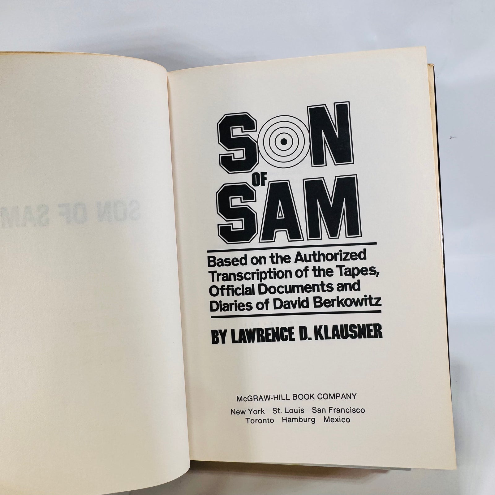 Son of Sam by Lawrence D. Klausner (1981), McGraw-Hill, True Crime Hardcover