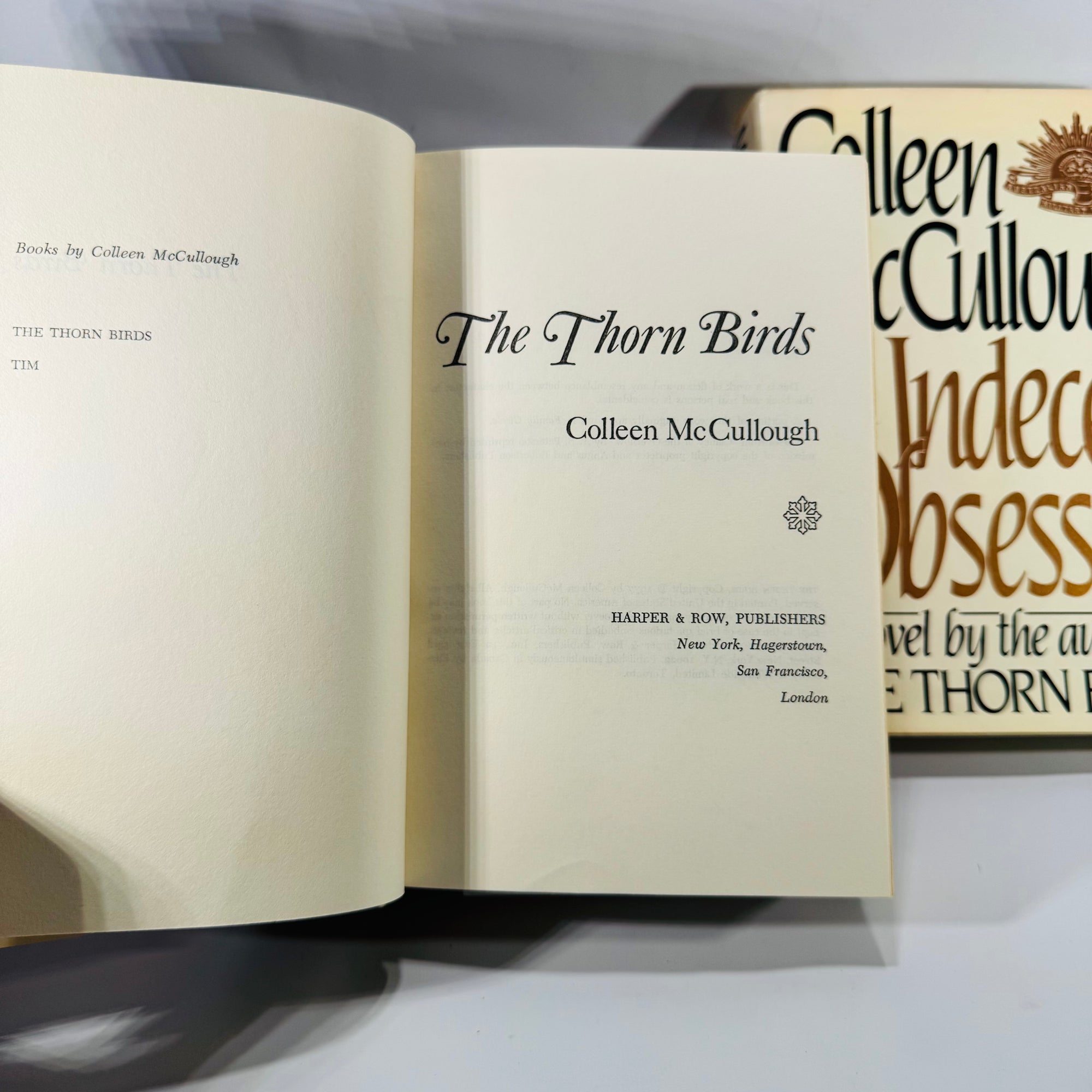 Colleen McCullough 2-Book Bundle | The Thorn Birds + An Indecent Obsession
