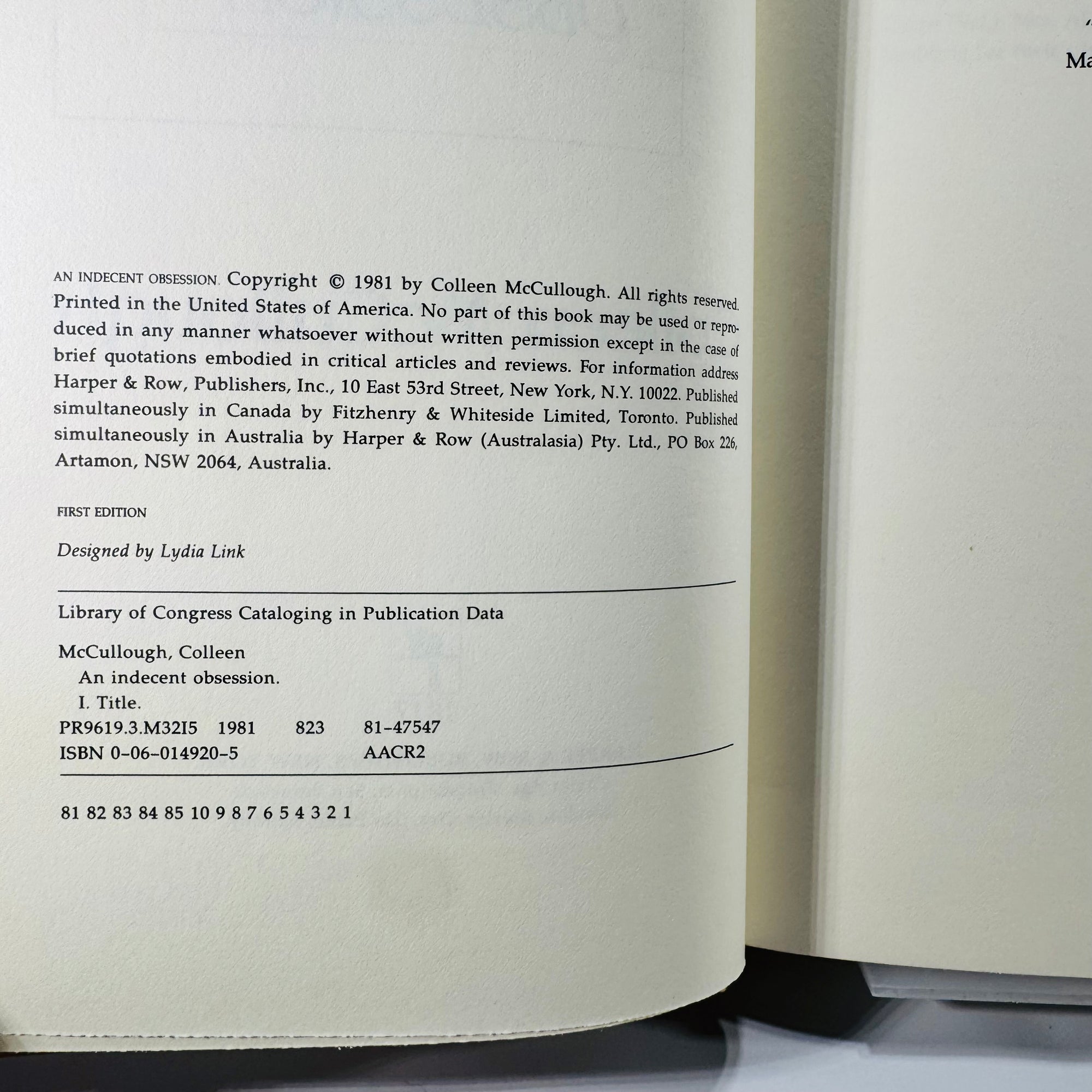 Colleen McCullough 2-Book Bundle | The Thorn Birds + An Indecent Obsession