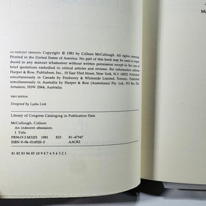 Colleen McCullough 2-Book Bundle | The Thorn Birds + An Indecent Obsession