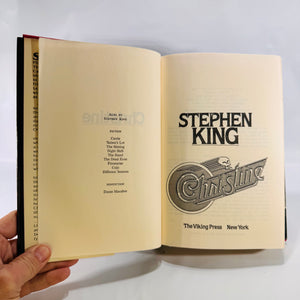 Christine by Stephen King (1983) – Vintage Horror Thriller Hardcover with Dust Jacket
