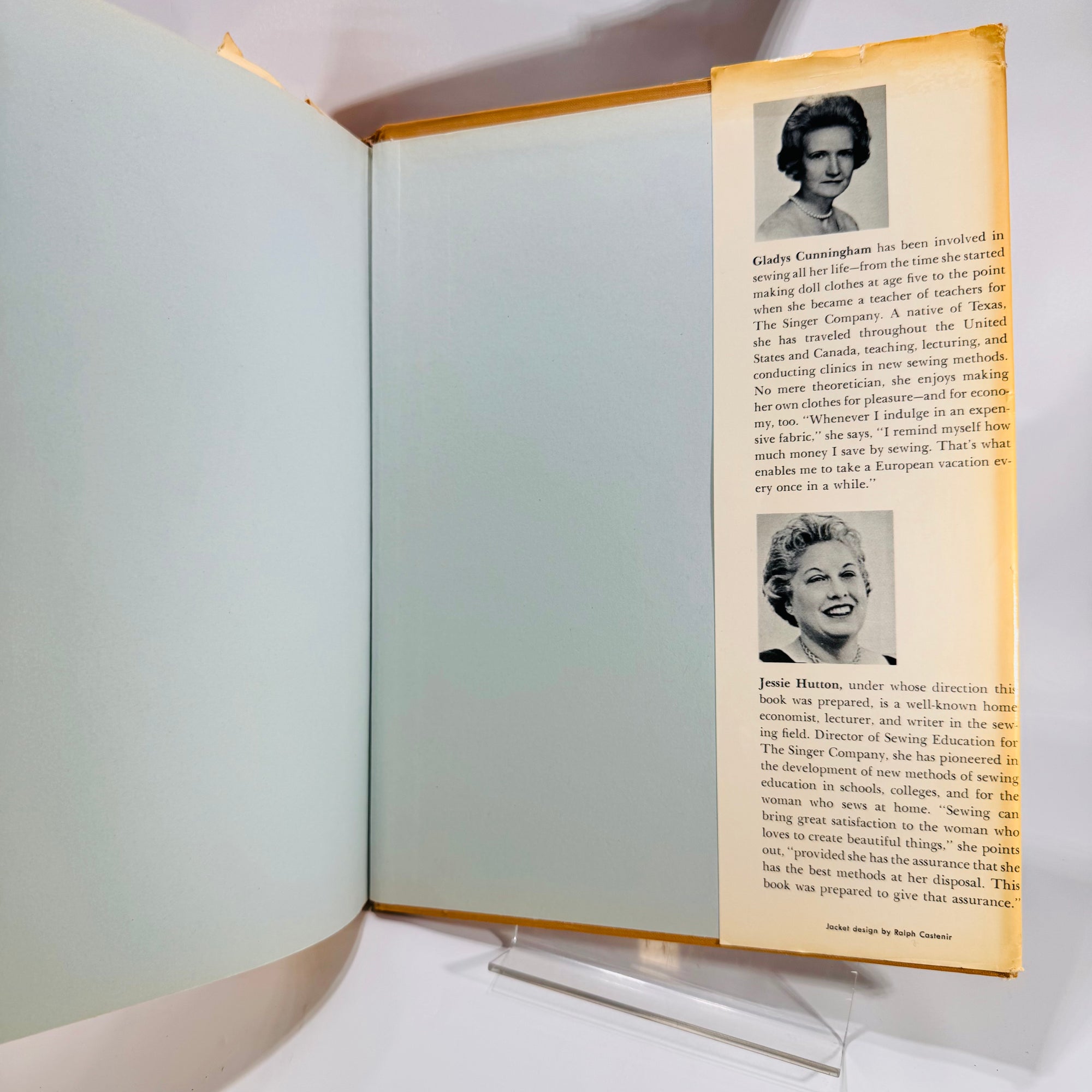Singer Sewing Book by Gladys Cunningham (1969), Hardcover Sewing Reference